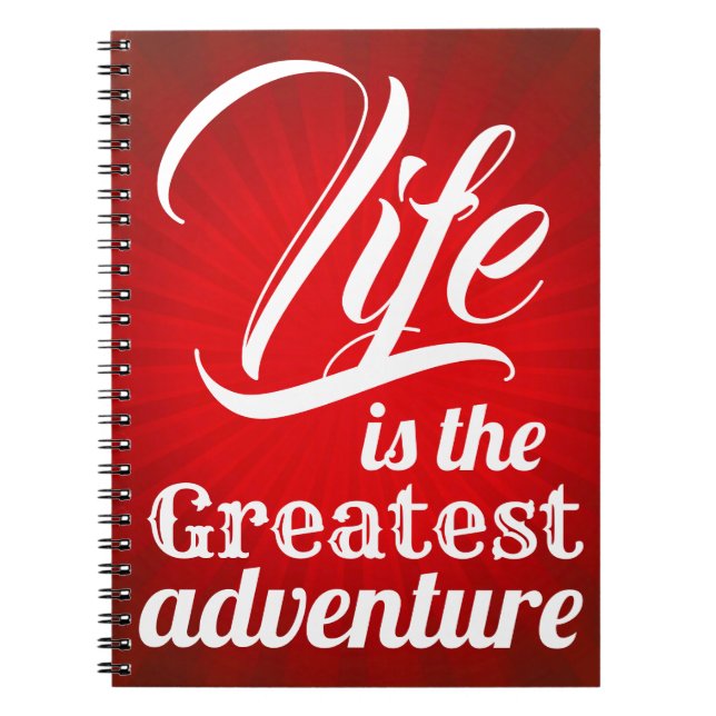 Livet är det Underbarare Äventyren Anteckningsbok (Framsidan)