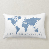 Livet är en Äventyr Blue World Map Baby Kids