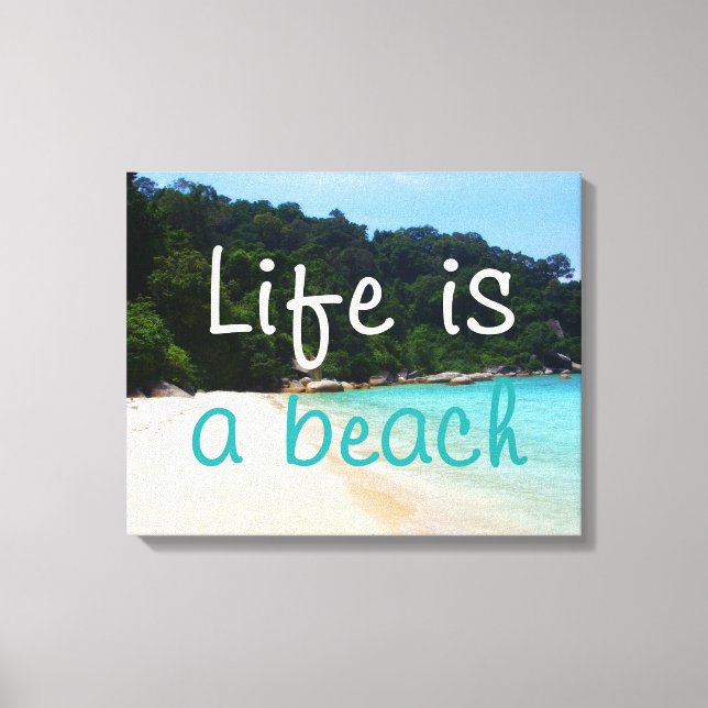 Livet är en Beach Canvastryck (Framsida)