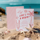 Livet är en Beach Girls Red 30:e sommardagen Inbjudningar<br><div class="desc">Livet är väl en strand? Grattis till din stora dag med vår viskare hand plockade-strandmatade födelsedagsinbjudan. Den här moderna och trendig designen är sak tropiskt,  roligt,  aptitligt och sött! Redigera färg till kostym om ditt tema och sak.</div>