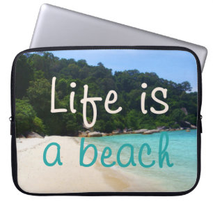 Livet är en Beach Laptop Sleeve