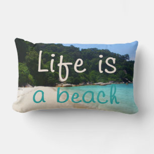 Livet är en Beach Lumbarkudde