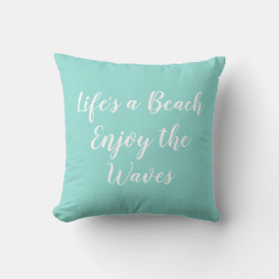 Livet är en Beach-njutning av Vinkara Beach Kudde