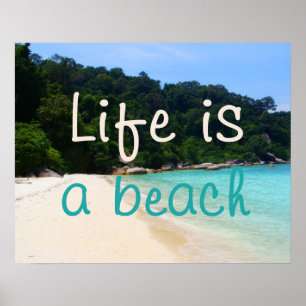 Livet är en Beach Poster