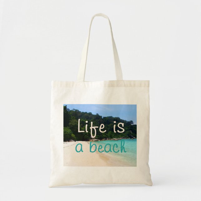 Livet är en Beach Tygkasse (Framsidan)