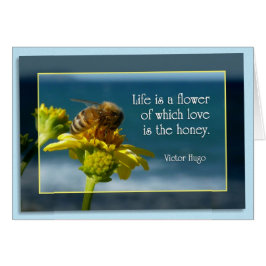 Livet är en blomma hälsningskort