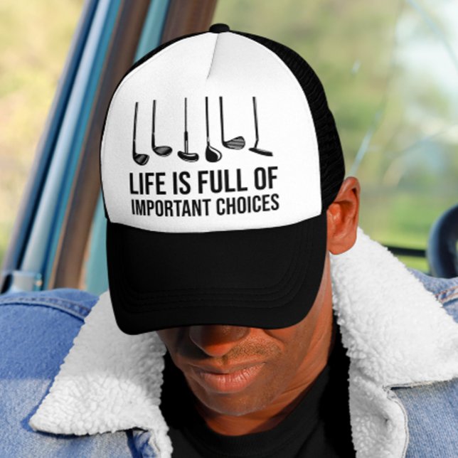 Livet är en Fullt med viktiga valmöjligheter, god  Keps (Life is Full Of Important Choices Golf Christmas Baby Bodysuit)