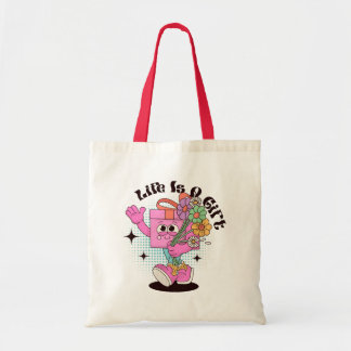 Livet är en gift Retro Design Tote Bag Tygkasse