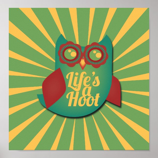 Livet är en Hoot uggla Poster (Framsidan)