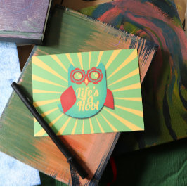 Livet är en Hoot uggla Vykort
