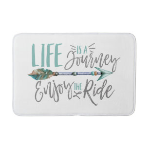 Livet är en journey Enjoy Ride Boho Wanderlust Badrumsmatta