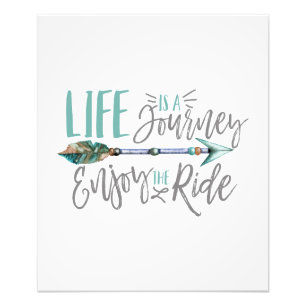 Livet är en journey Enjoy Ride Boho Wanderlust Fototryck