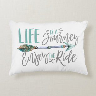 Livet är en journey Enjoy Ride Boho Wanderlust Prydnadskudde