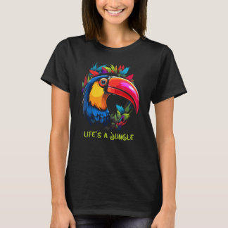 Livet är en Jungle Exotic Äventyr med Toucan T Shirt