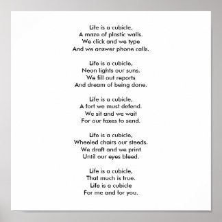 Livet är en kubik. poster