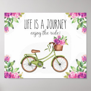 Livet är en Magenta för Rosa av en resa. Poster