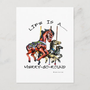 Livet är en "Merry-Go Round" Vykort