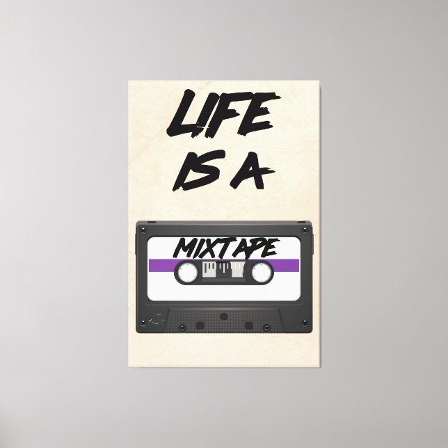 livet är en mixtape inspirerande citat canvastryck (Framsida)