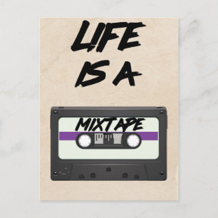 livet är en mixtape inspirerande citat vykort