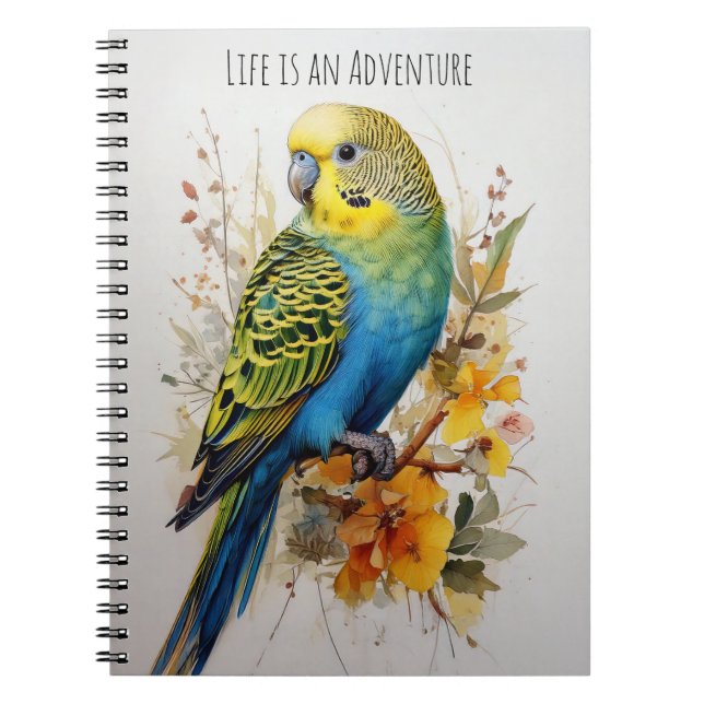 Livet är en parakit i Äventyr Journal Anteckningsbok (Framsidan)