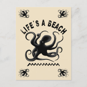 Livet är en persika - lustig sommaroffertdesign vykort