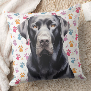 Livet är en persiko - Labrador Retriever - Svart Kudde