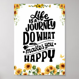 LIVET ÄR EN POSTER RESA LYCKLIG