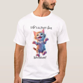 Livet är en PurrFect Äventyr-flygande Kitten T Shirt
