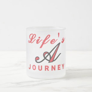 "Livet är en resa" Frosted Glass Mugg