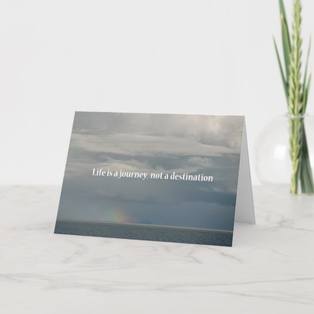 Livet är en resa, inte en destination kort (Framsida)
