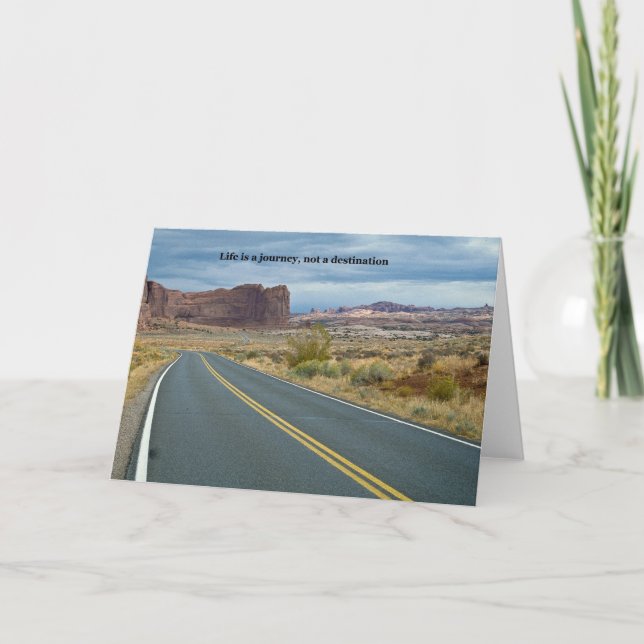 Livet är en resa, inte en destination kort (Framsida)