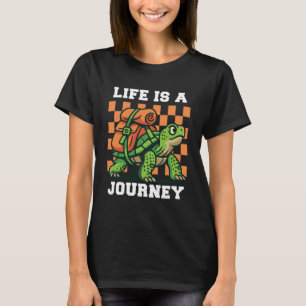 Livet Är En Resa Kvinnor Svart T Shirt