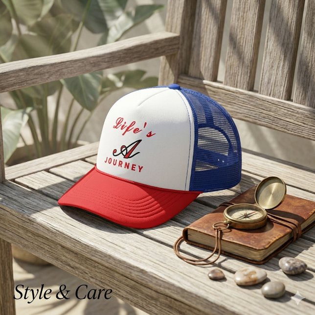 "Livet är en resa" Motiverande Truckerhatt Keps (Life's a Journey Motivational Trucker Hat)