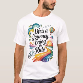 Livet är en resa Njut av Ride Inspirational Desi T Shirt