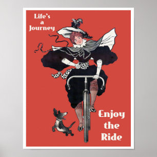 Livet är en resa, njut av Ride-Vintagen Poster