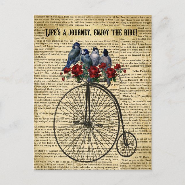 Livet är en resa Njut av Ride-vykortet Vykort (Framsida)