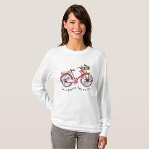 Livet är en resa, njut av riden - Flower Bike T Shirt