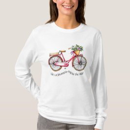 Livet är en resa, njut av riden - Flower Bike T Shirt