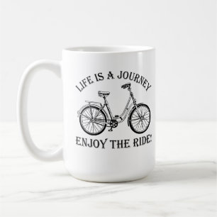 Livet är en resa som njuter av riden kaffemugg