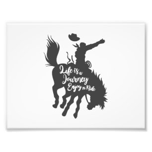 Livet är en resa - välj bakgrund färg fototryck