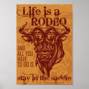 Livet är en rodeo poster