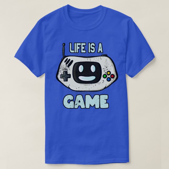Livet är en spelkonsol i Ansikte T Shirt (Design framsida)