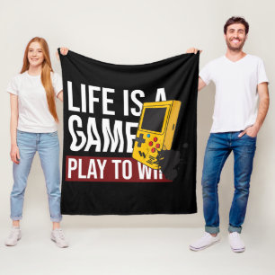 LIVET ÄR EN SPELNING FÖR VIN FLEECEFILT