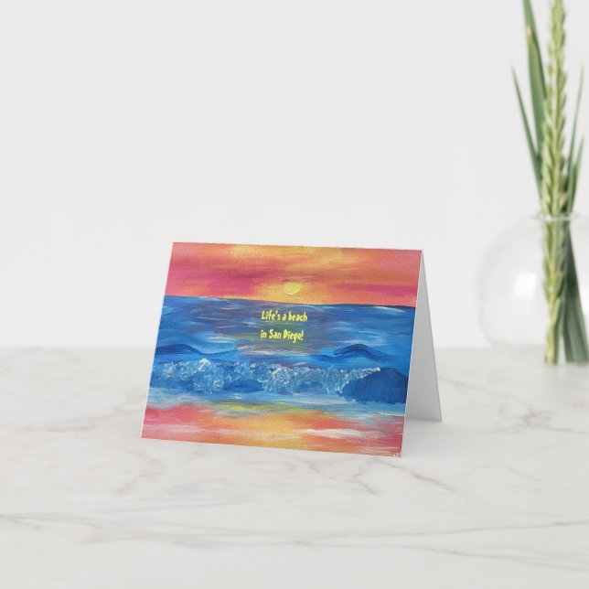 "Livet är en strand i San Diego" Kort (Framsida)