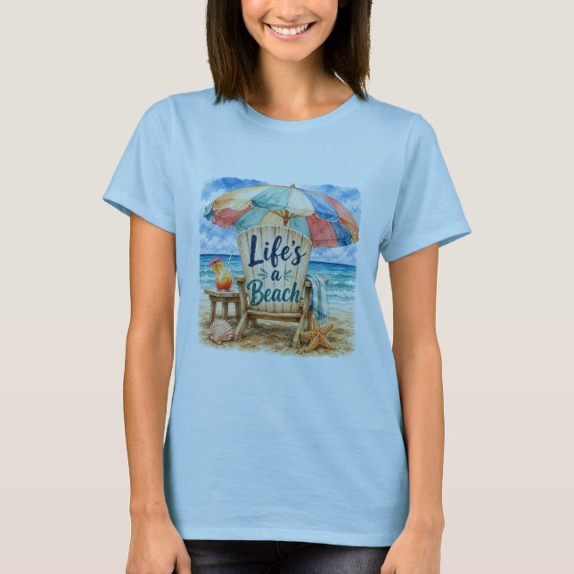 Livet Är En Strand Strand - T-Shirt (Framsida)