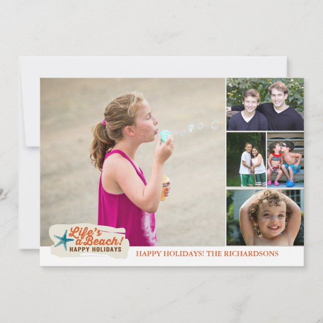 Livet är en strand! x5 julkort (Framsida)