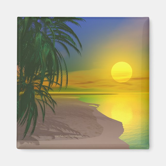 Livet är en Sunny Beach Magnet (Framsidan)