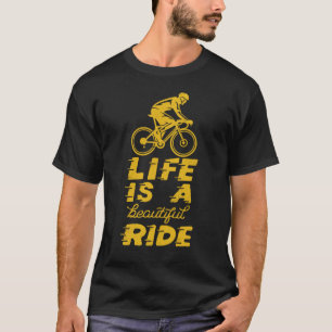 Livet är en underbar, rolig cyklisk cyklist t shirt