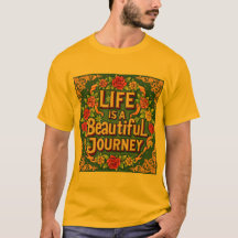 Livet Är En Vacker Resa Inspirerande T-Shirt