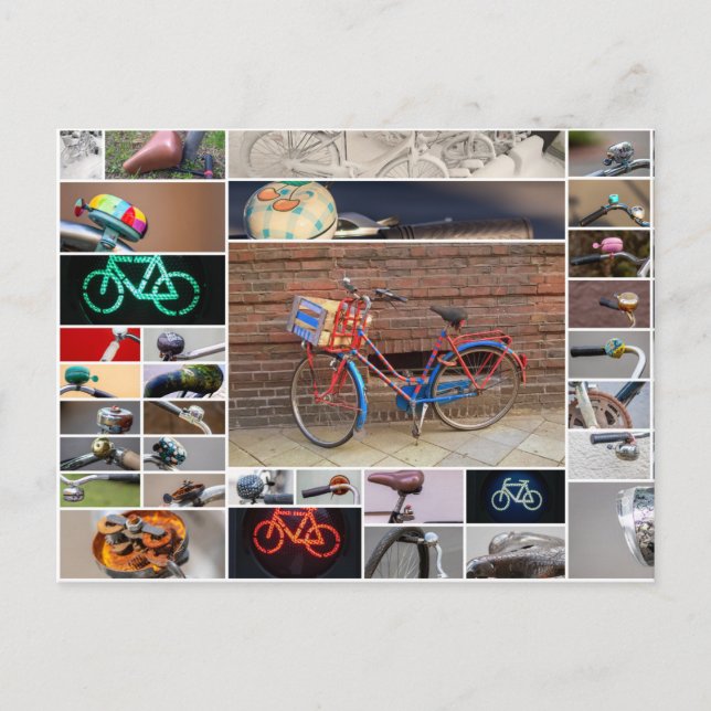 Livet är en vacker resa på en cykel! vykort (Framsida)